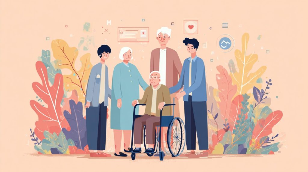 drunkenpainter26 prompt A gentle illustration of elderly people 3e0eed85 d902 4c7c abce 5e9f7d9b02b7