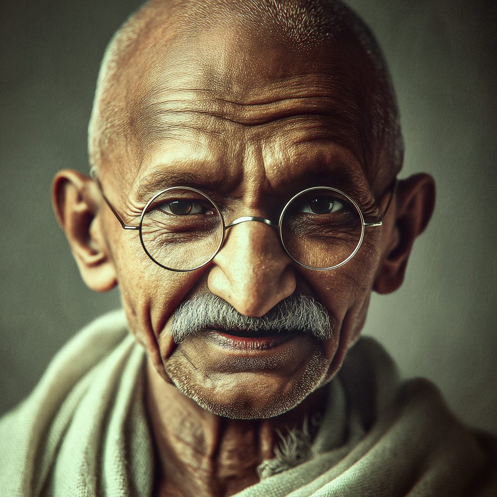 portrait of Mahatma Gandhi
