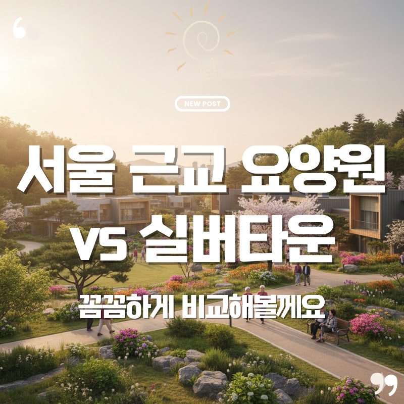 요양원과 실버타운 비교